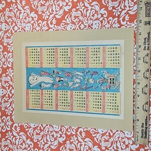 1970 calendar page comic book